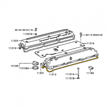 Прокладка клапанной крышки Toyota 1JZ-GTE, VVti, Mark 2, Chaser, Cresta левая, 11213-88410