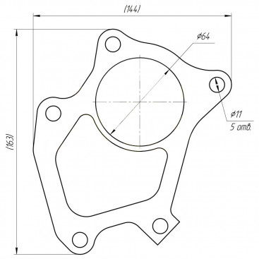 Фланец выхода с турбины Subaru VF36, VF37 на выпуск 44102-FE110