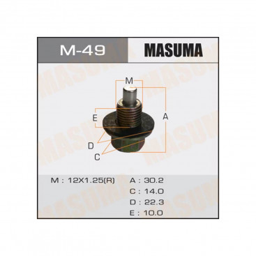 Сливная пробка поддона с магнитом M12 x 1.25, Masuma