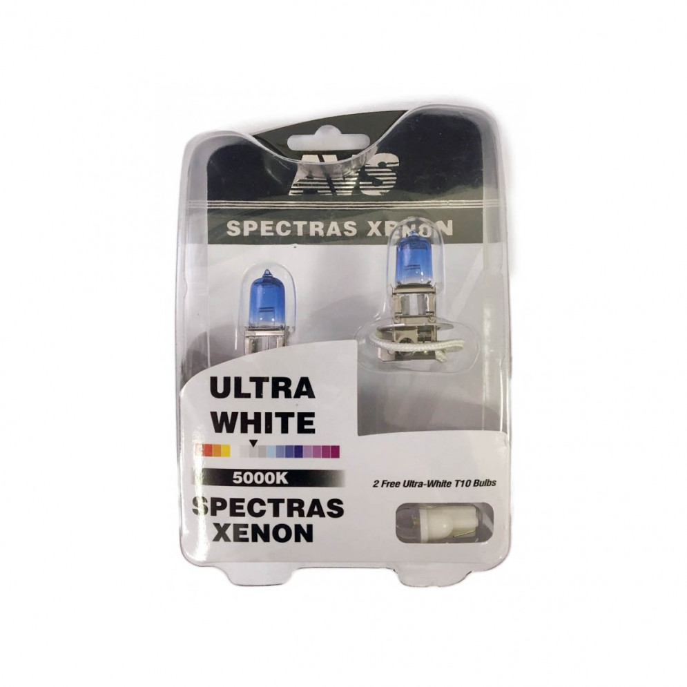 Лампы головного света сверхяркие H3 12V 75W AVS SPECTRAS Xenon 2шт+2шт, купить со скидкой, A07248S 