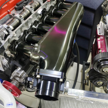 Коллектор впускной фрезерованный Toyota 2JZ-GTE c дросселем 90мм
