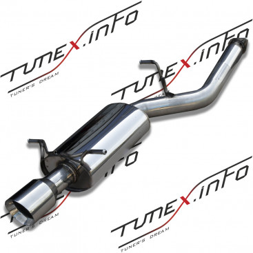 Кетбек от трассы, глушитель Subaru Forester SF, SG, 76мм Fujitsubo style