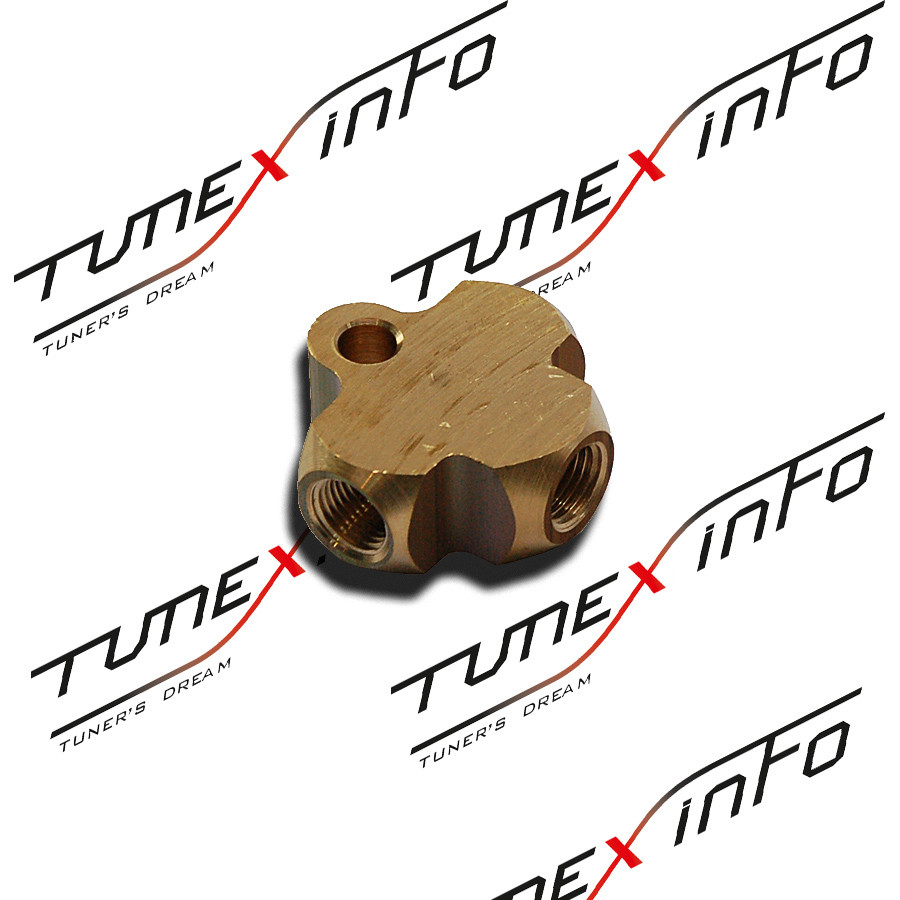 Тройник тормозной M10 x 1.0 мамы, внешний конус, универсальный, латунь, купить со скидкой, T126 