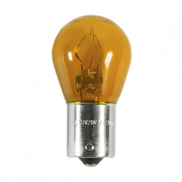 Лампа дополнительного освещения BAU15s 24V PY21W S25 Оранжевая, Koito 4670A