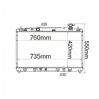 Радиатор алюминиевый Toyota Camry XV40 40mm AT