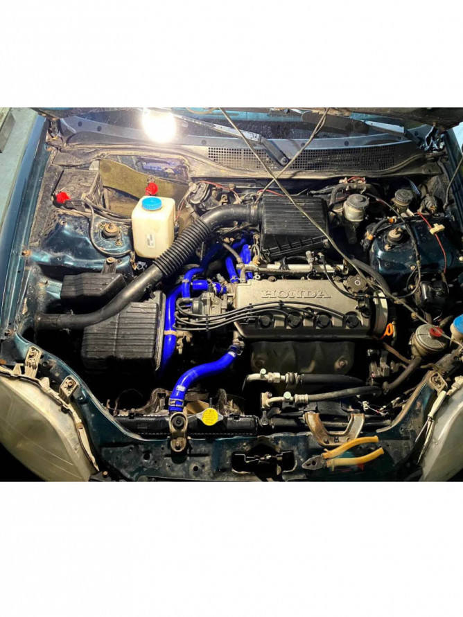 Патрубки радиатора и системы охлаждения Honda Civic D15B EK3, DB6, ZC 92-00 9шт, купить со скидкой, H003black 
