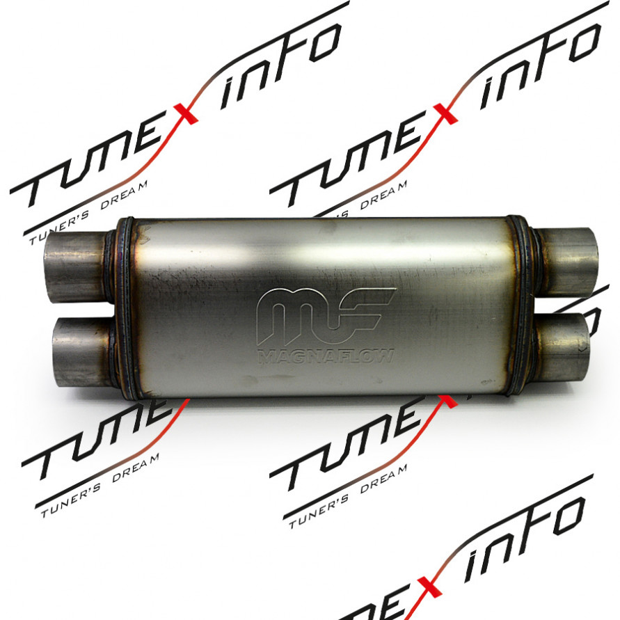 Бочка выхлопная, глушитель Magnaflow выхода X76мм*4 L455мм (вынос-вынос), купить со скидкой, 100.9630 вынос-вынос 