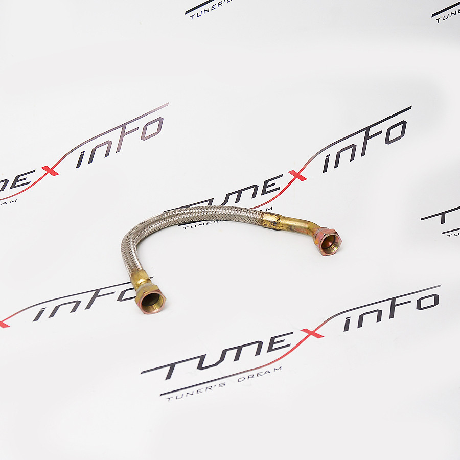 Шланг слива масла с турбины 0гр-45гр, выхода AN10, 370mm, купить со скидкой, tuf-122 