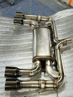 Бочка выхлопная, глушитель Magnaflow выхода X63мм*4 L355мм (вынос-вынос)