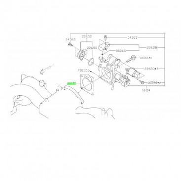 Прокладка дроссельной заслонки SUBARU EJ202, EJ205, EJ255 16175-AA201, 16175-AA200