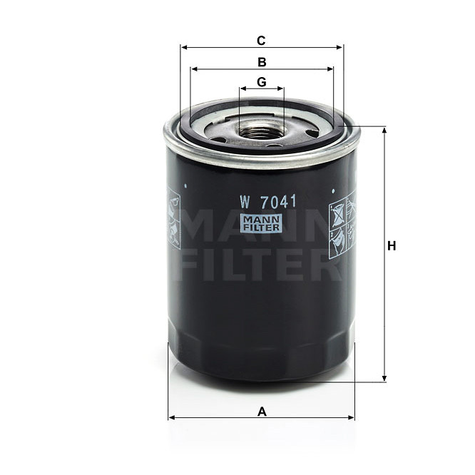 Фильтр масляный MANN W7041, купить со скидкой, W7041 