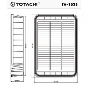 Фильтр воздушный TA-1536 TOTACHI A-3025 1500А023 MANN C 27003/1