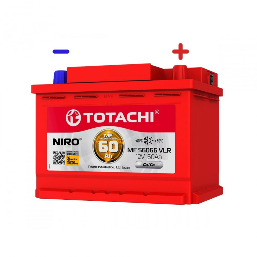 Аккумулятор Totachi Niro MF 56066 VLR 60А/Ч L, купить со скидкой, 90160 