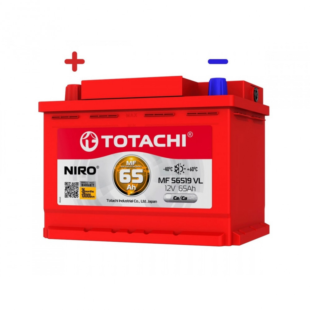 Аккумулятор Totachi Niro MF 56519 VL 65А/Ч R, купить со скидкой, 90265 