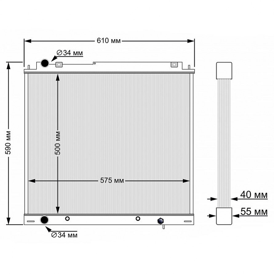 Радиатор алюминиевый MMC Delica PF6W 6G72 40mm AT, MR126104, MR597187, купить со скидкой, ajr-MMSD6G-AT40 Радиатор алюминиевый MMC Delica PF6W 6G72 40mm AT, MR126104, MR597187 