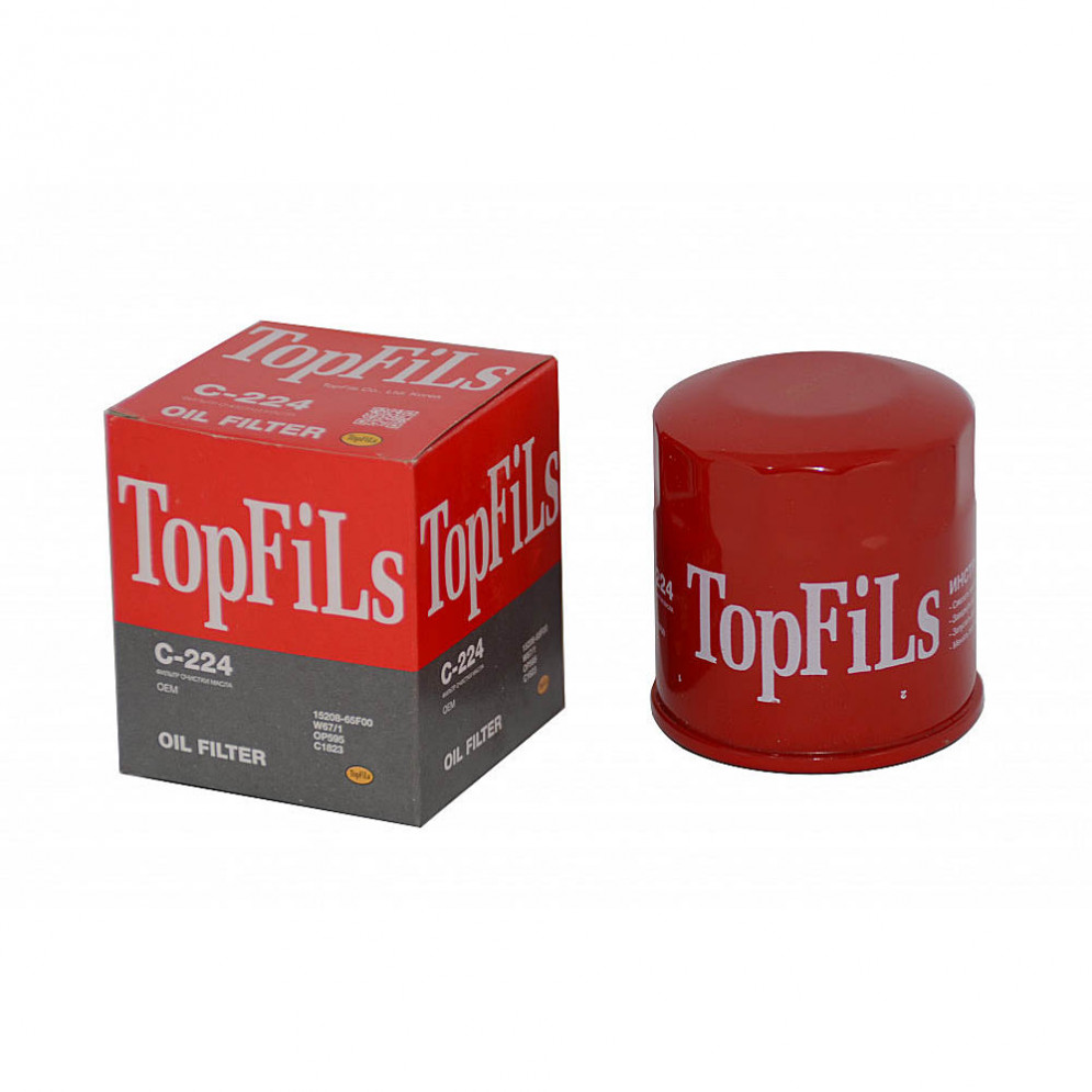 Фильтр масляный C-224 TOP FILS 15208-65F00, W67/1, купить со скидкой, C-224 